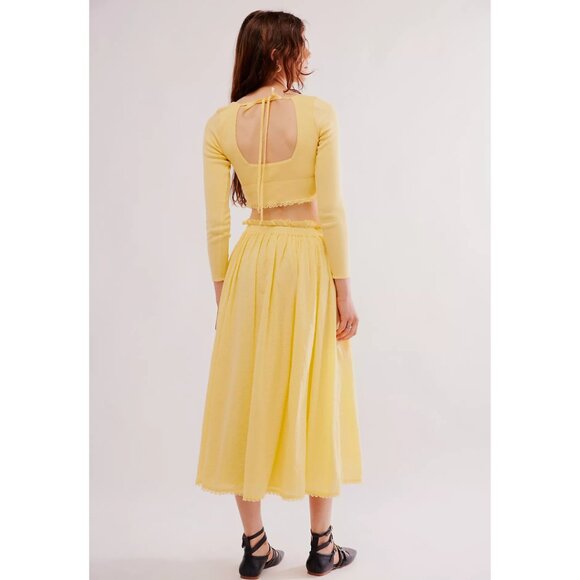 Free People Dancing Queen Set in Mellow Yellow - Picture 4 of 11
